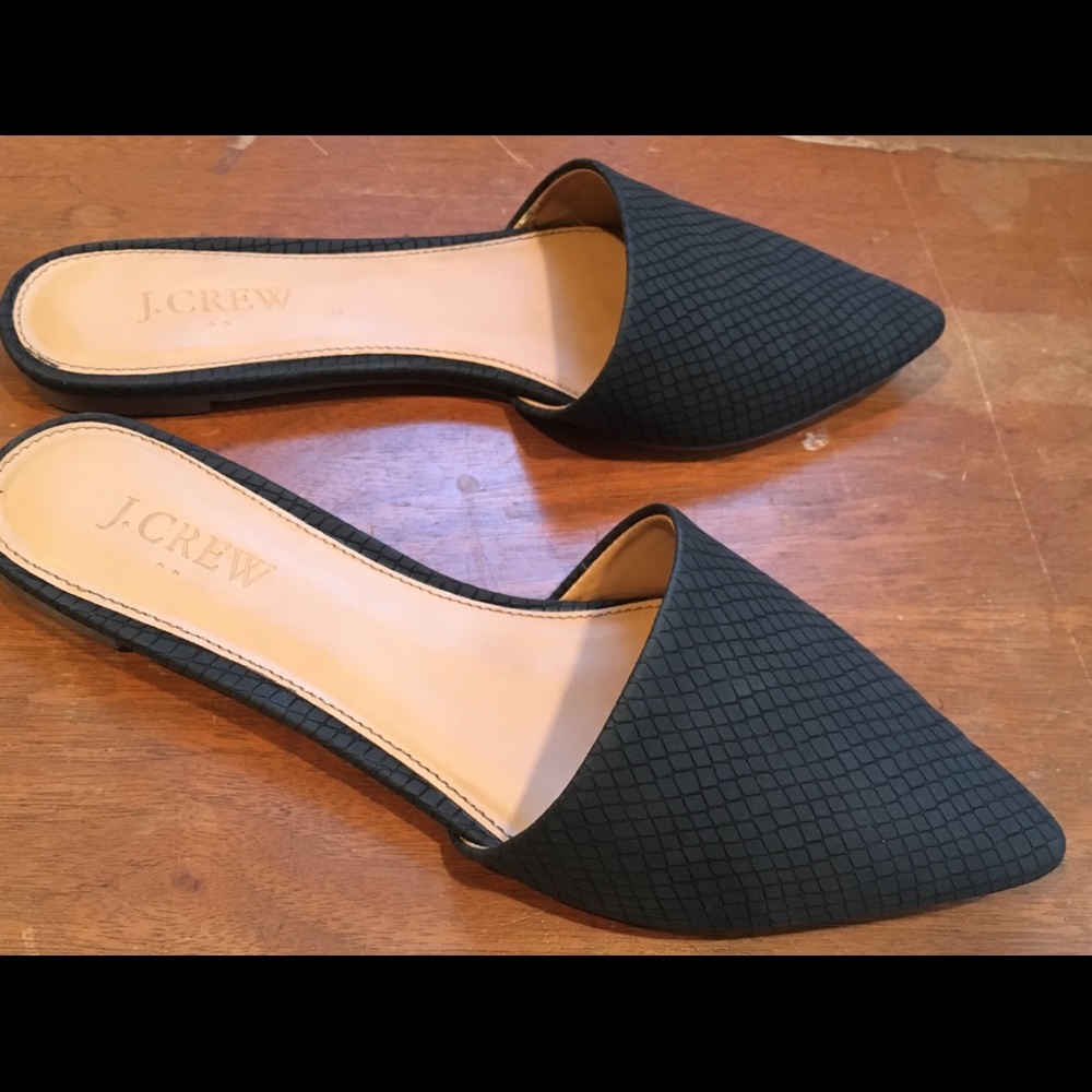 J. Crew slides. Size 8. Black & Grey. EUC. Reposh